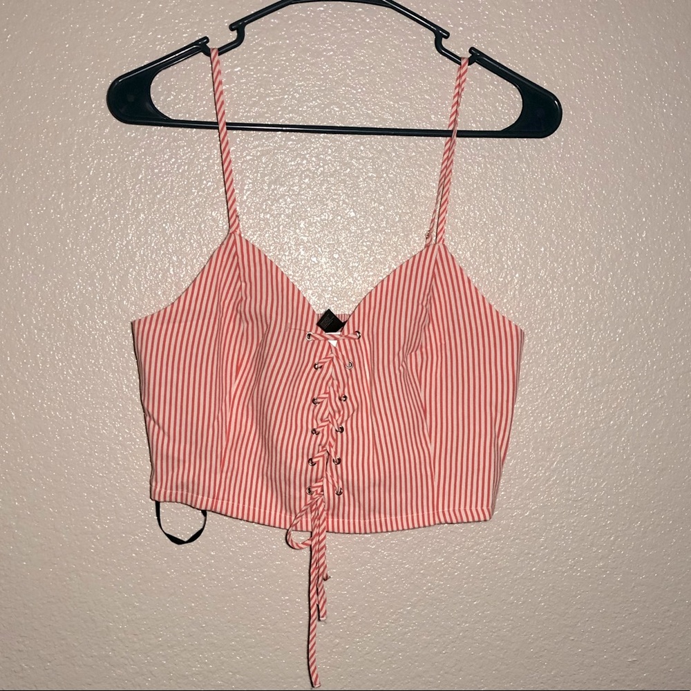 NWT Forever21 Striped Crop Top